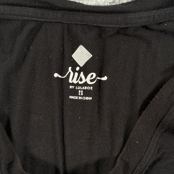 Rise Tenacious 2XL Black Just Breathe Graphic Tee Relaxed Fit Comfy Workout - Picture 5 of 8